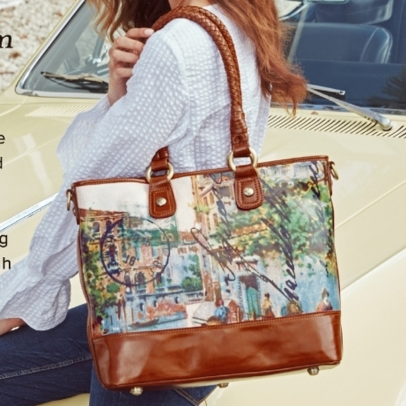 Patricia Nash Lesina Tote Venice Postcard - Picture 3 of 16